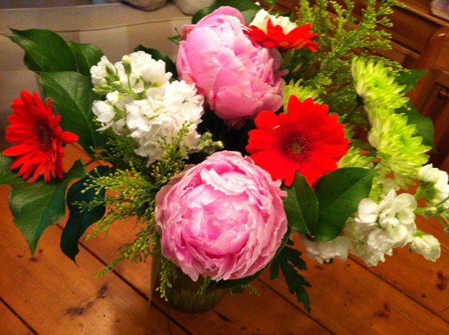 The beautiful flowers from Eric waiting for Devon when she got home after 3 days in the city. What a man! He loves her so much!