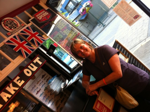 Lunch at The Wigan Pier with Niki.