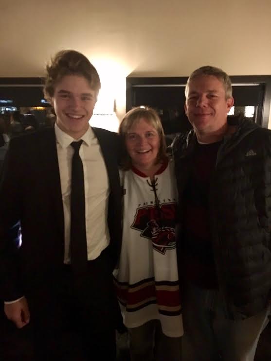 The Brusse's in Princeton at one of Noah's games. 